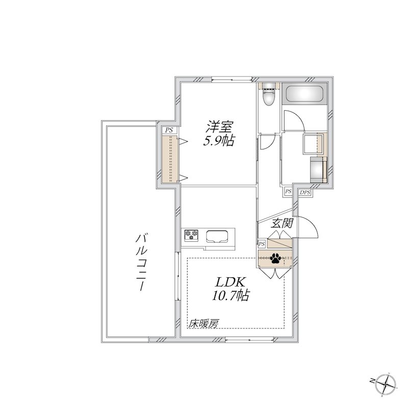 （仮称）羽根木２丁目メゾン 302号室 間取り