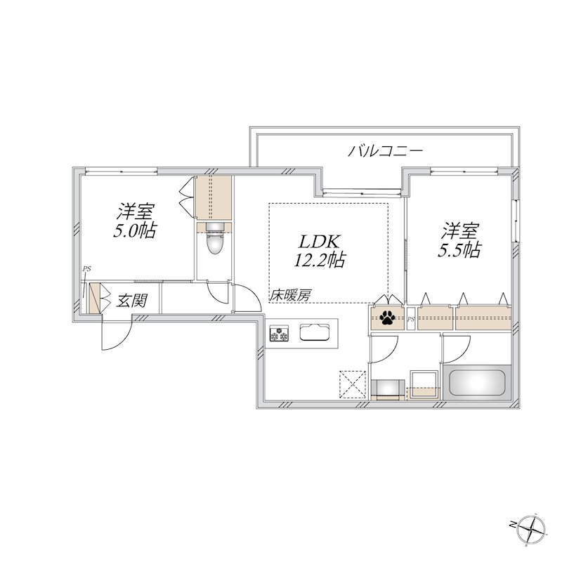 （仮称）羽根木２丁目メゾン 303号室 間取り
