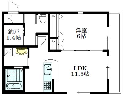 エリタージュ  101号室 間取り