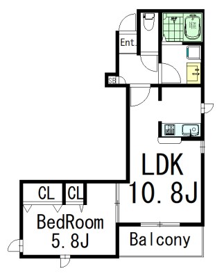コートローザ 102号室 間取り