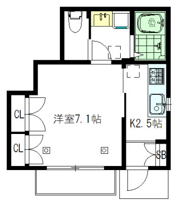 メゾン駒場 101号室 間取り