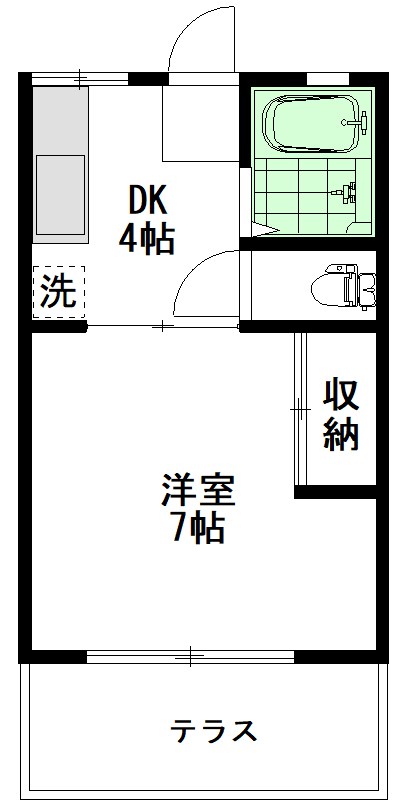 小倉ハイツ 102号室 間取り