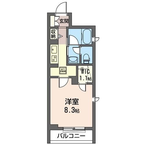 プレミアム新中野 101号室 間取り