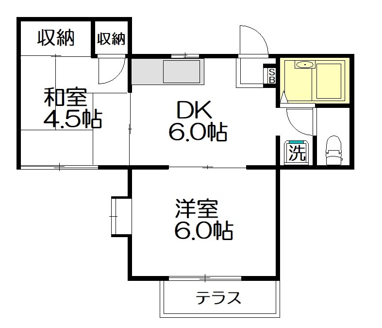 メゾン・ボルガート 102号室 間取り
