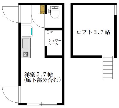 ハーモニーテラス代沢 203号室 間取り