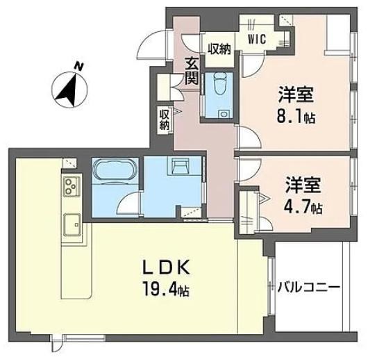 シャーメゾン牟礼 201号室 間取り