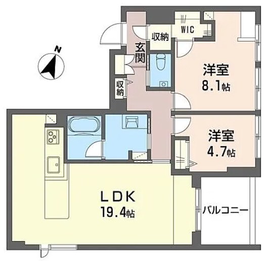 シャーメゾン牟礼 301号室 間取り