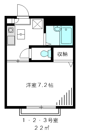 グランディス吉祥寺 201号室 間取り