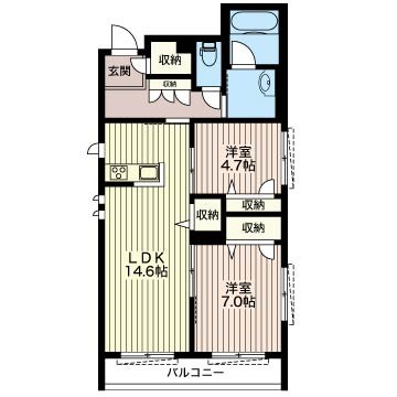 サンパティーク松原EAST 301号室 間取り