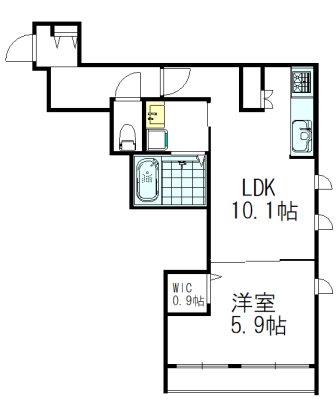メゾングリオット 102号室 間取り