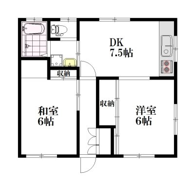 渡辺ハイツ 102号室 間取り