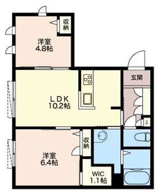 カノンハイツⅡ 101号室 間取り
