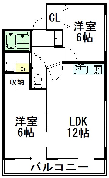 グリーンガーデン武蔵野 101号室 間取り