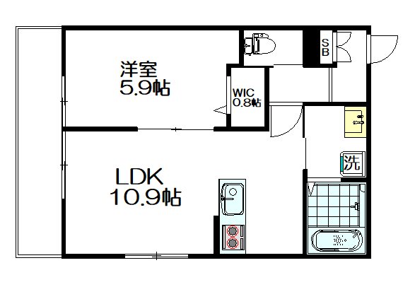 ドムスNY・杉並  202号室 間取り