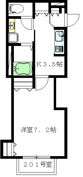 ＨＯＩＳＴ（ホイスト） 201号室 間取り