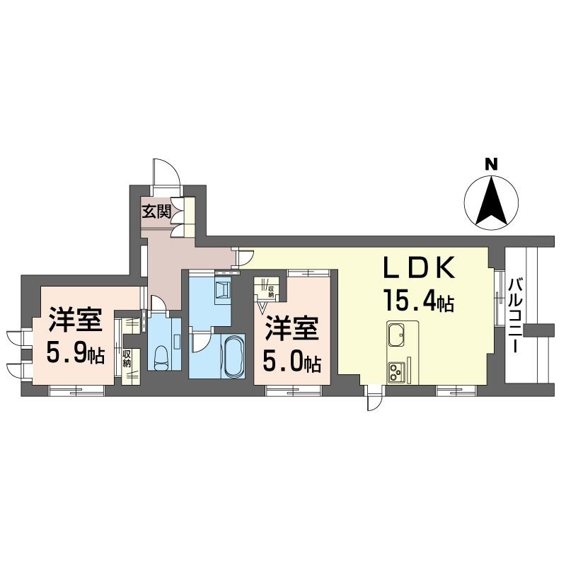 仮）世田谷区世田谷1丁目シャーメゾン 203号室 間取り
