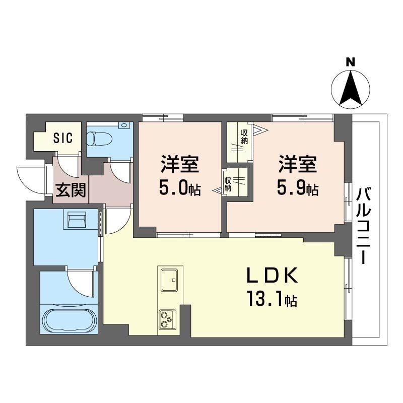 仮）世田谷区世田谷1丁目シャーメゾン 301号室 間取り
