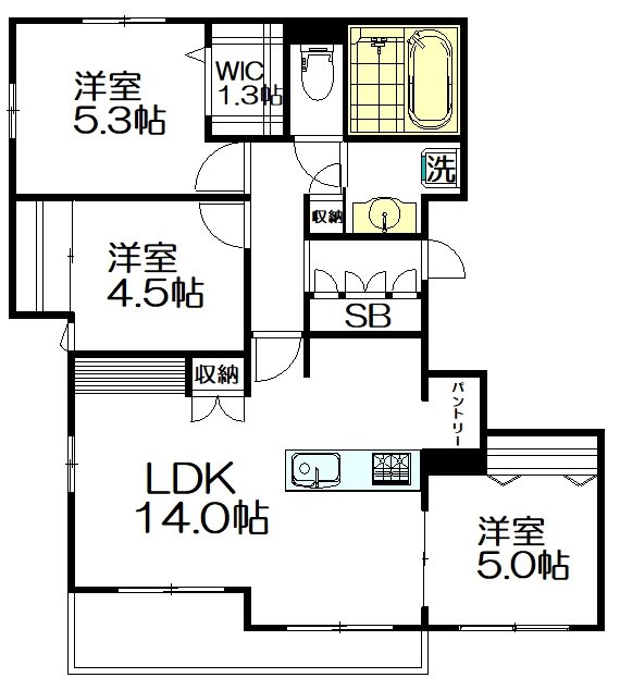 Ｎａｎａｌａ(ナナラ) 301号室 間取り