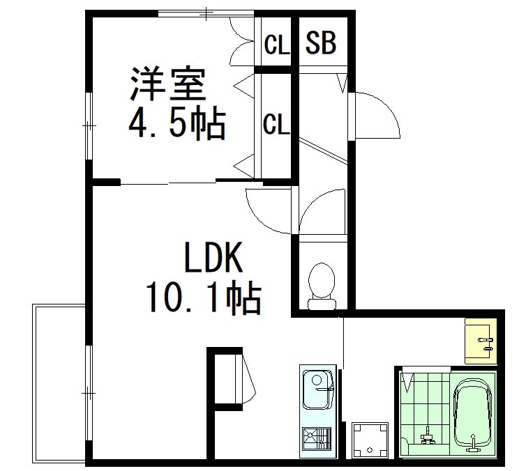メゾン　ストーンウェル 101号室 間取り