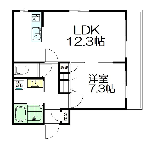 ラフィネ上井草 105号室 間取り