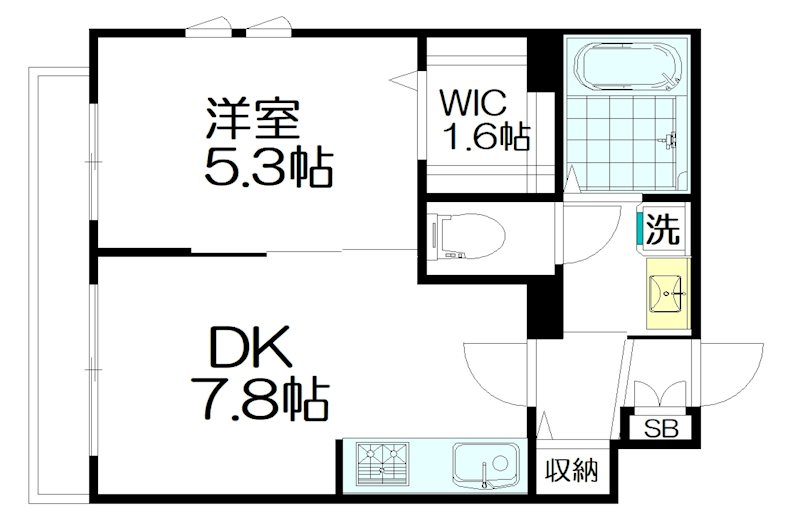 グリーンスクエア 205号室 間取り