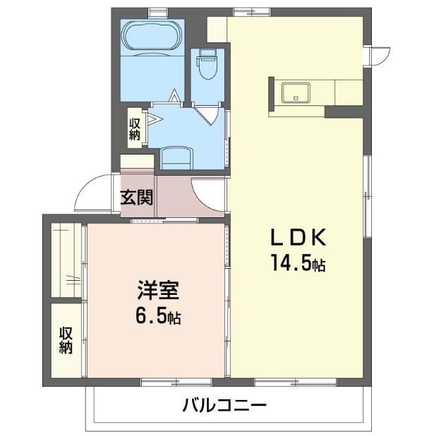 パティオソレアードB 201号室 間取り