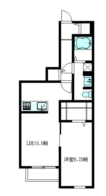 モンテオーロ鷺宮 102号室 間取り