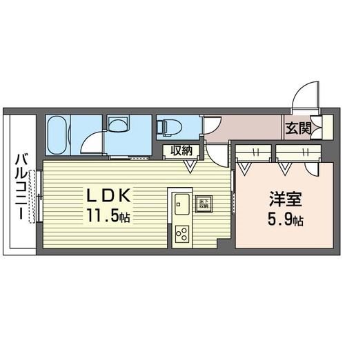 サンタクララ 103号室 間取り