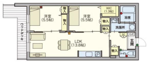 ヘーベルVillage ひばりが丘 ～ヘーベルヴィレッジひばりが丘～ 102号室 間取り