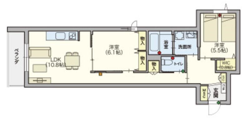 【シニア限定】ヘーベルVillage ひばりが丘 ～ヘーベルヴィレッジひばりが丘～ 303号室 間取り