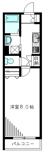アンバーコート馬橋 101号室 間取り