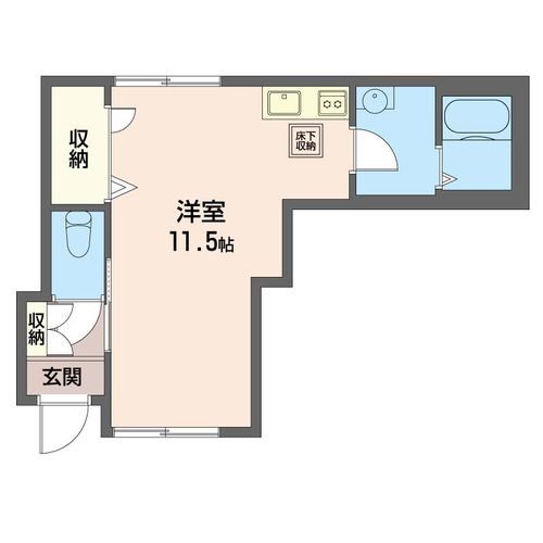 クレセール 102号室 間取り