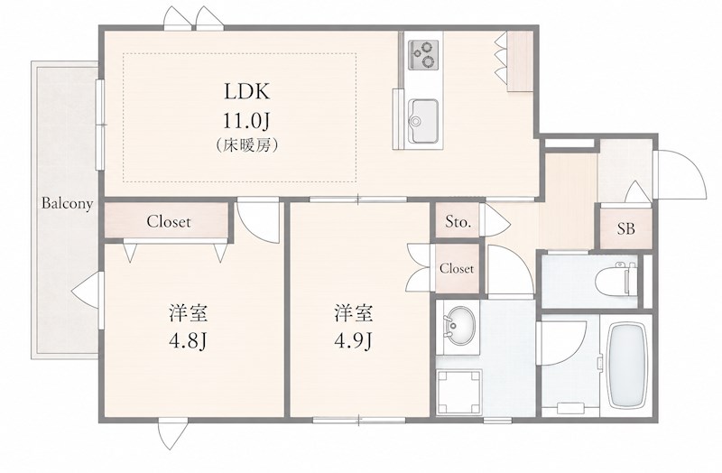 アビテ明大前 301号室 間取り