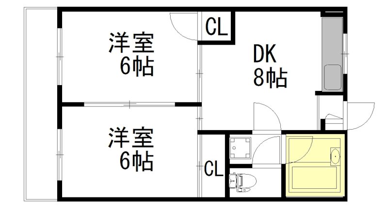 コアパレス常葉 203号室 間取り