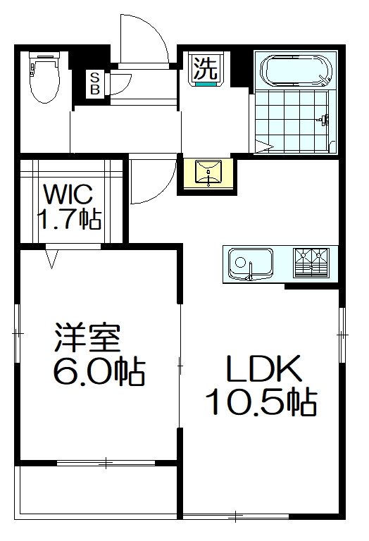 リベルラ荻窪 201号室 間取り