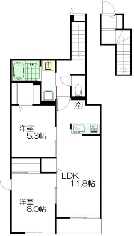 Garten　Haus(ガルデンハウス) 201号室 間取り
