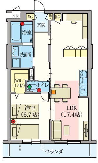 ARK EDO 406号室 間取り
