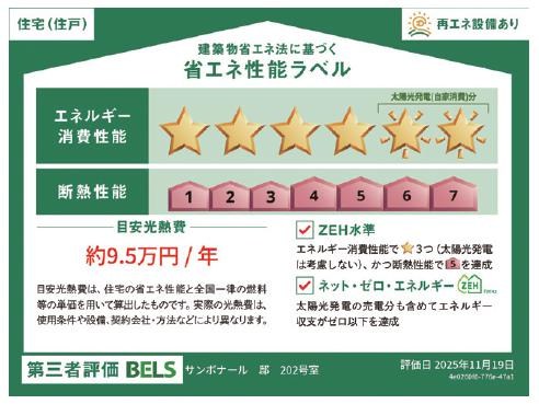 シニア限定 ヘーベルVillage 南林間　～サンボナール～ 省エネ性能ラベル