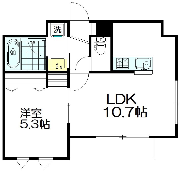 ＢＥＬＬＥ　ＤＥＭＥＵＲＥ７（ベルドミールセブン） 103号室 間取り