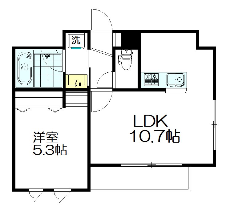 ＢＥＬＬＥ　ＤＥＭＥＵＲＥ７（ベルドミールセブン） 103号室 間取り