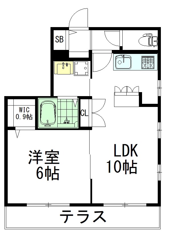 Raffles House 105号室 間取り