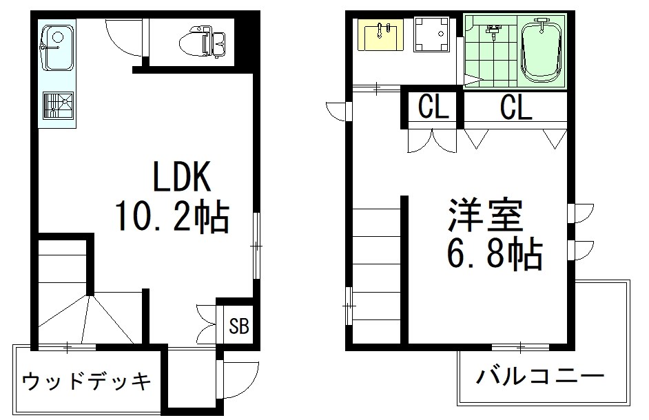 メゾン　エスト M号室 間取り