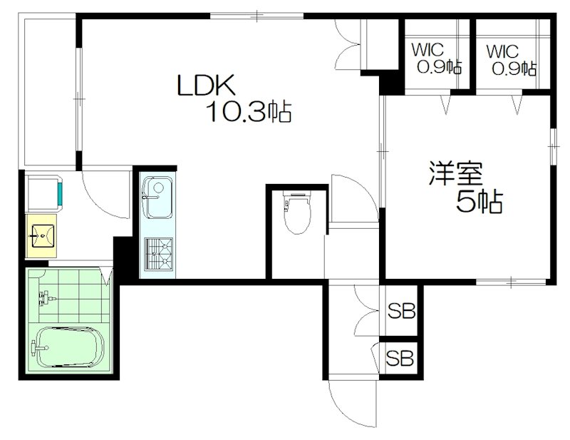 SORA新高円寺（ソラ新高円寺） 102号室 間取り