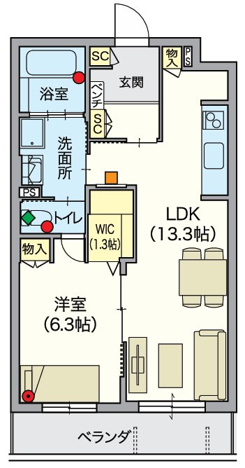 【シニア限定】ヘーベルVillage 吉祥寺北 306号室 間取り