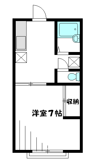 コンフォートハマザキ 201号室 間取り