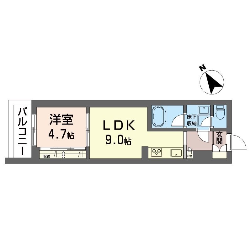 ブルーム 102号室 間取り