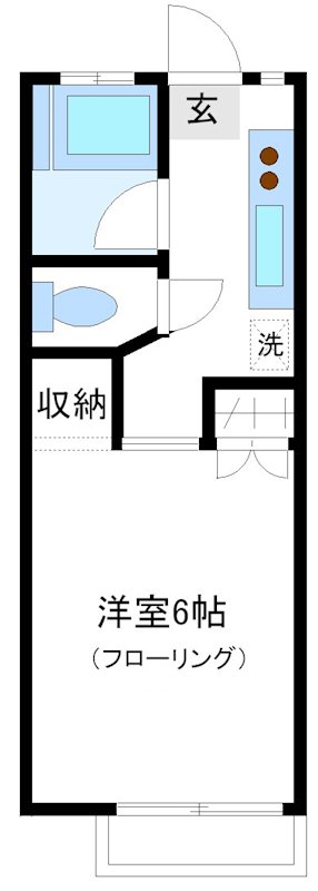 ハイネス横井 103号室 間取り