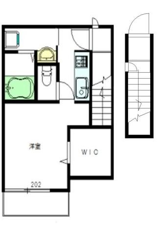 プレジール中野 202号室 間取り