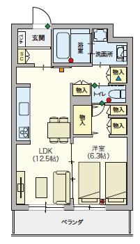 シニア限定 ヘーベルVillage西国分寺～キルシュブリューテⅠ～ 102号室 間取り