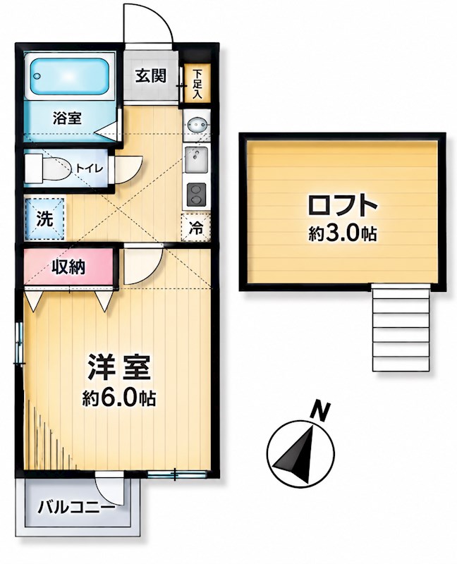 ネクサス南烏山 204号室 間取り
